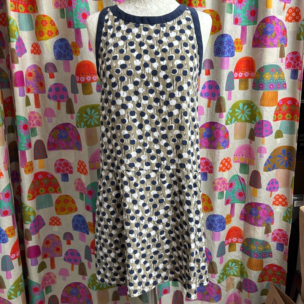 Athe 100% Silk Sleeveless Dress with Pockets.
Drop Waist.